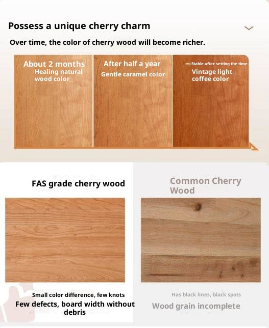 Cherry, Tulipwood Solid Wood Modern Minimalist Chest of Drawers