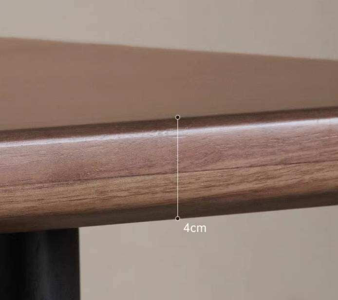 Black Walnut Solid Wood Dining Table with Italian Light Luxury Design