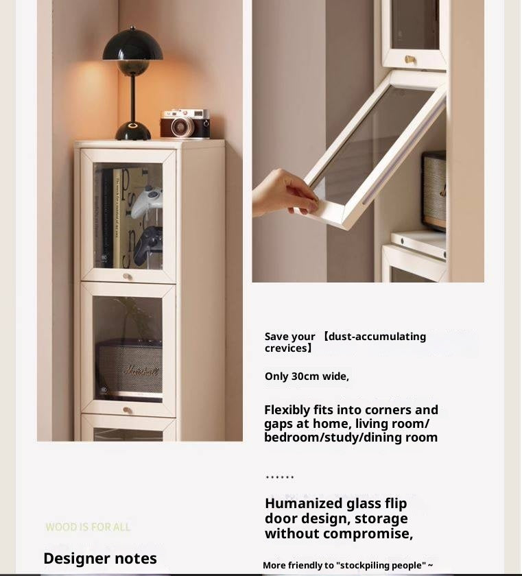 Solid Rubberwood Cream-Style Bookcase