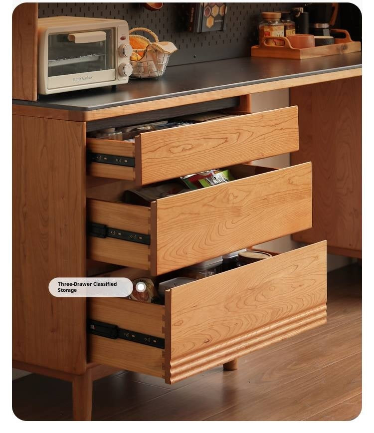 Cherry Solid Wood Rock Plate Sideboard