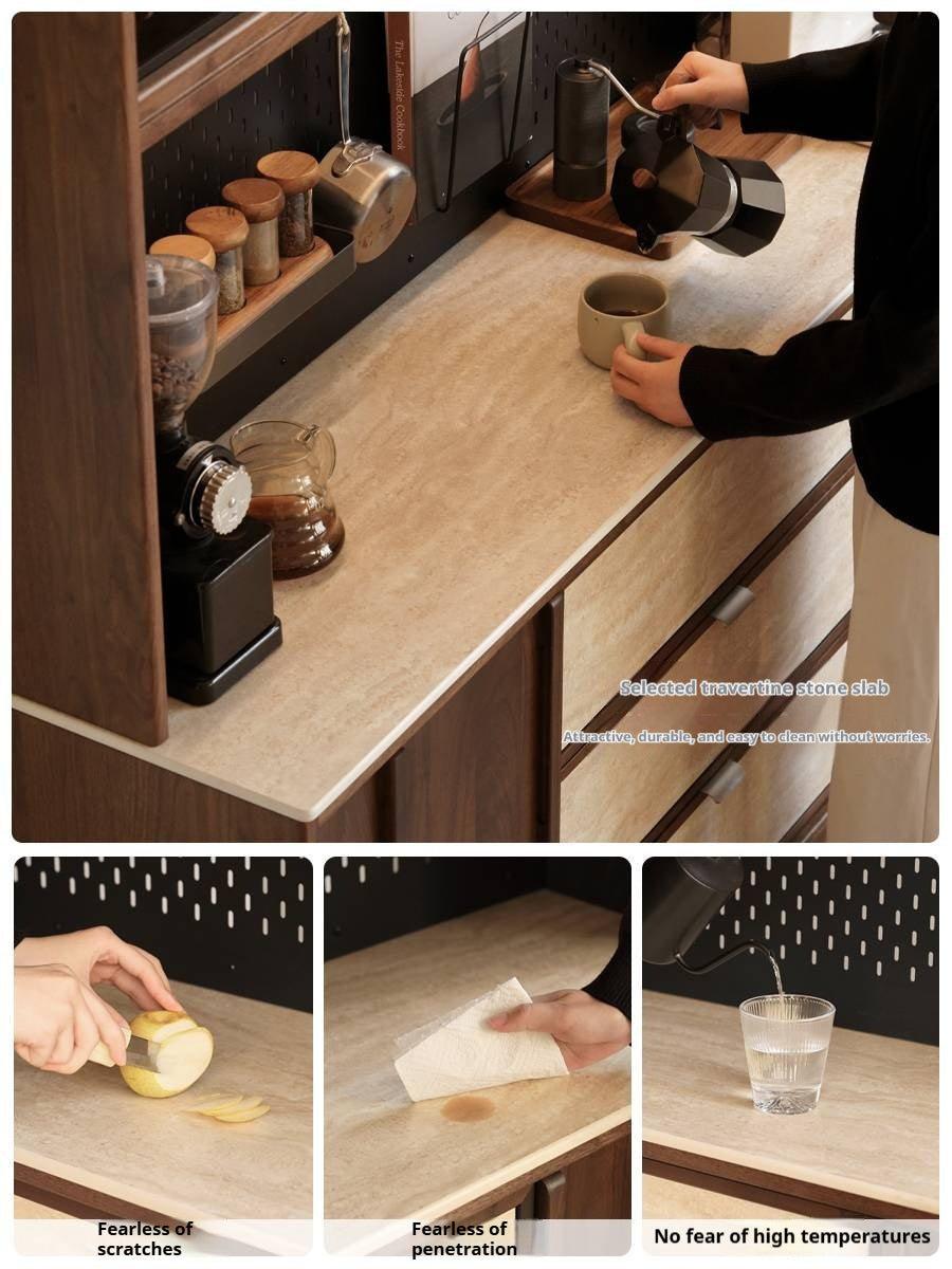 Black Walnut Solid Wood Ancient Style Buffet Cabinet