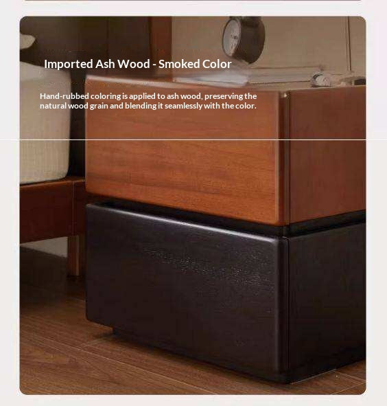 Ash, Poplar Solid Wood Nightstand