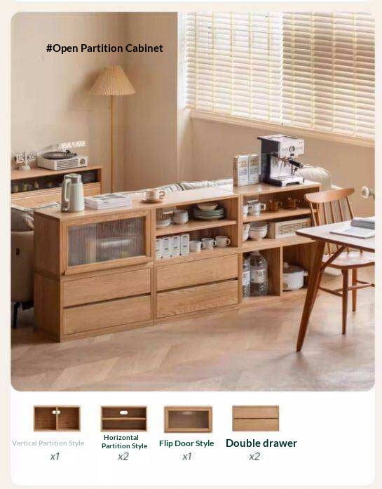 Oak, Ash Solid Wood Modern Free Combination Storage Bookcases