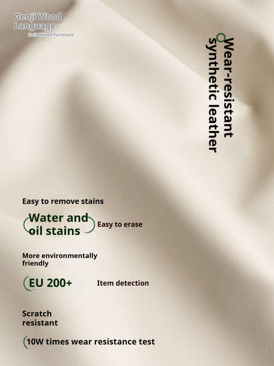 Leather Cream Style Nightstand.