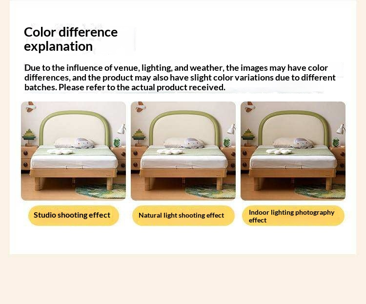 Beech solid wood Kids Bed with Round Headboard and Adjustable Height Legs