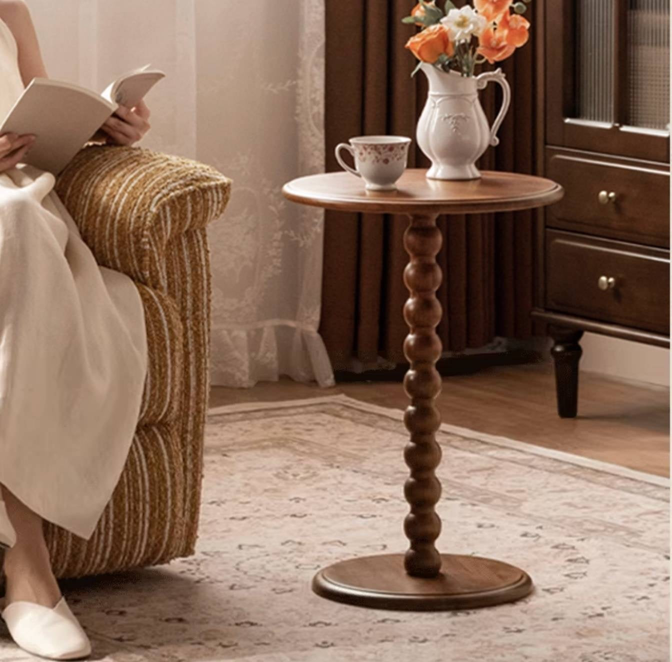 Black Walnut Solid Wood American Retro Style Side Table