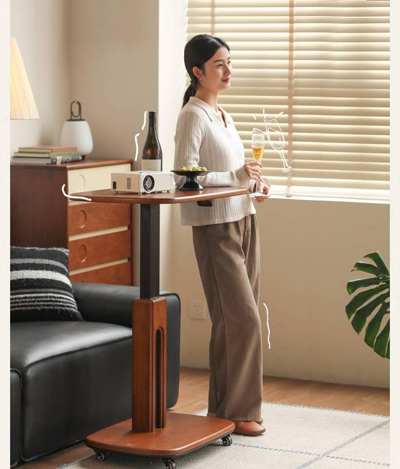 Tulipwood Solid Wood Lifting Medieval Style Side Table