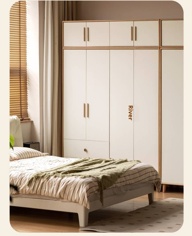 Oak Solid Wood Modern Wardrobe.