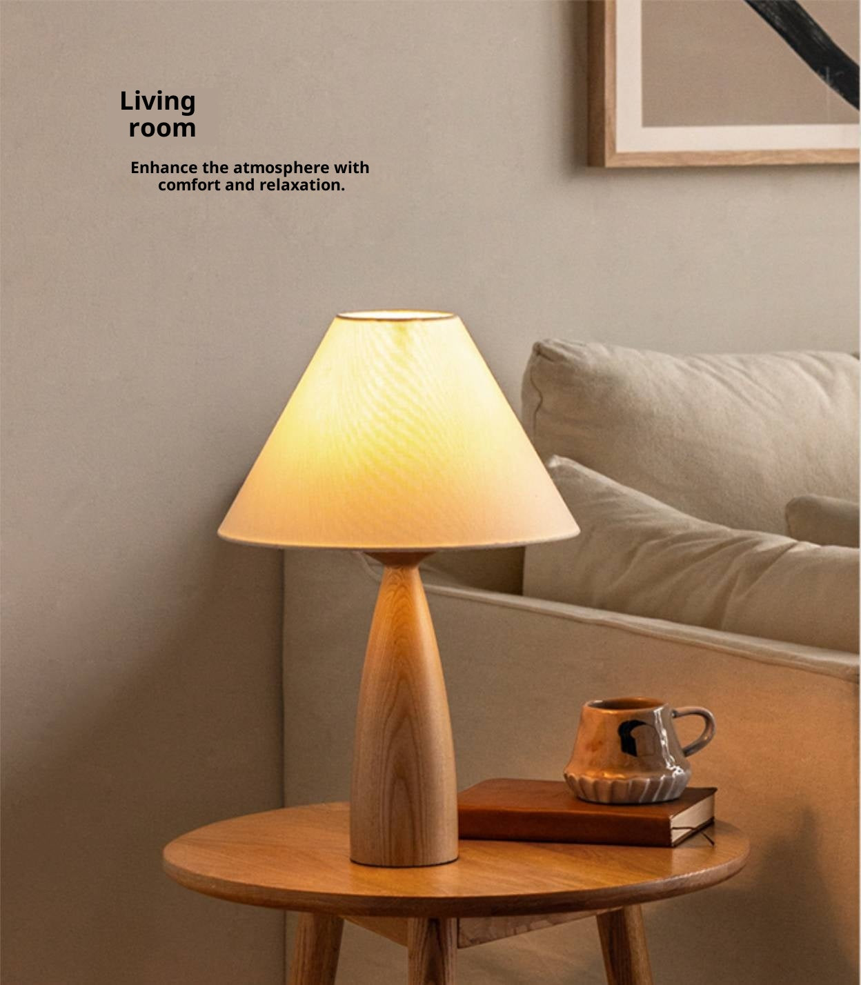 Ash Solid Wood Vintage Style Desk Lamp