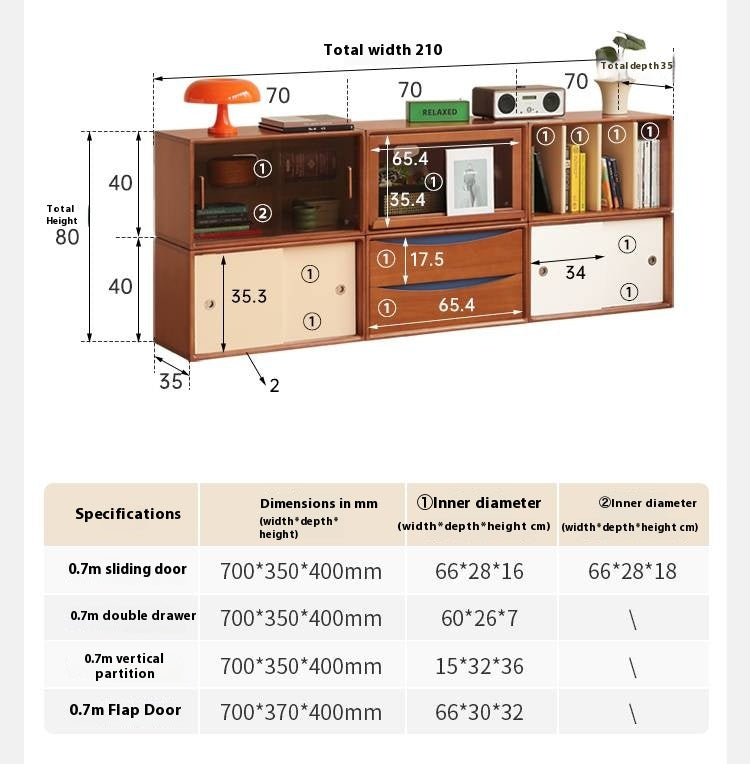 Poplar Solid Wood Ancient Style TV Stand Combination.
