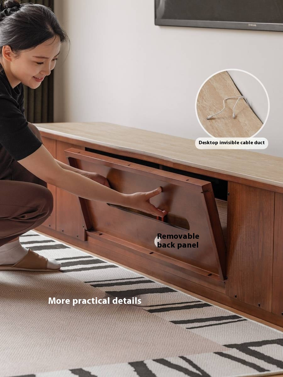 Poplar Solid Wood Antique Style TV Stand.