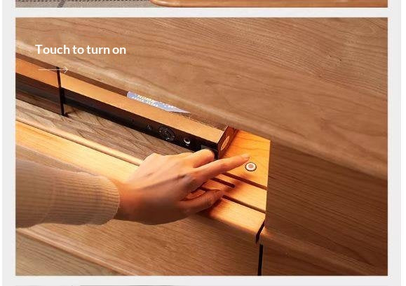 Cherry Solid Wood Modern Simple Floor TV Stand