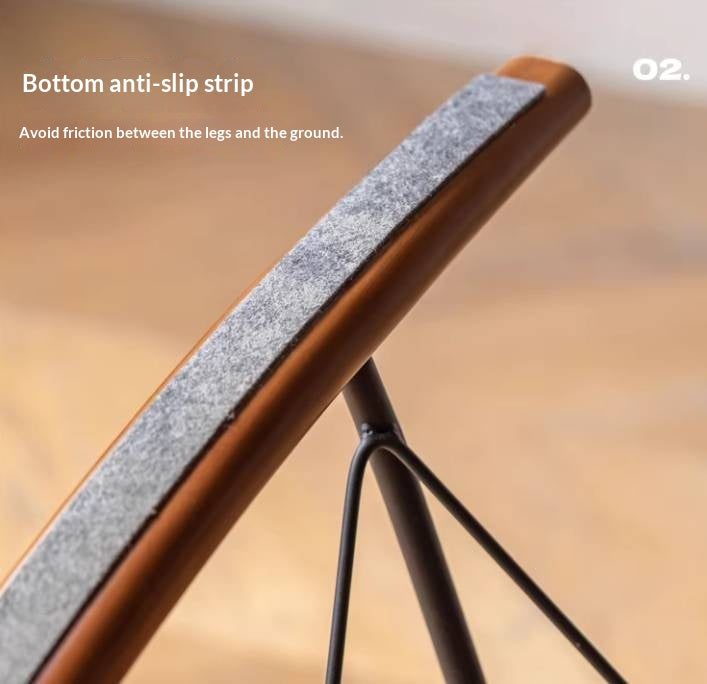 Egg Shell Rocking Lounge Chair with Upholstered Cocoon Seat and Metal Frame With Beech Legs