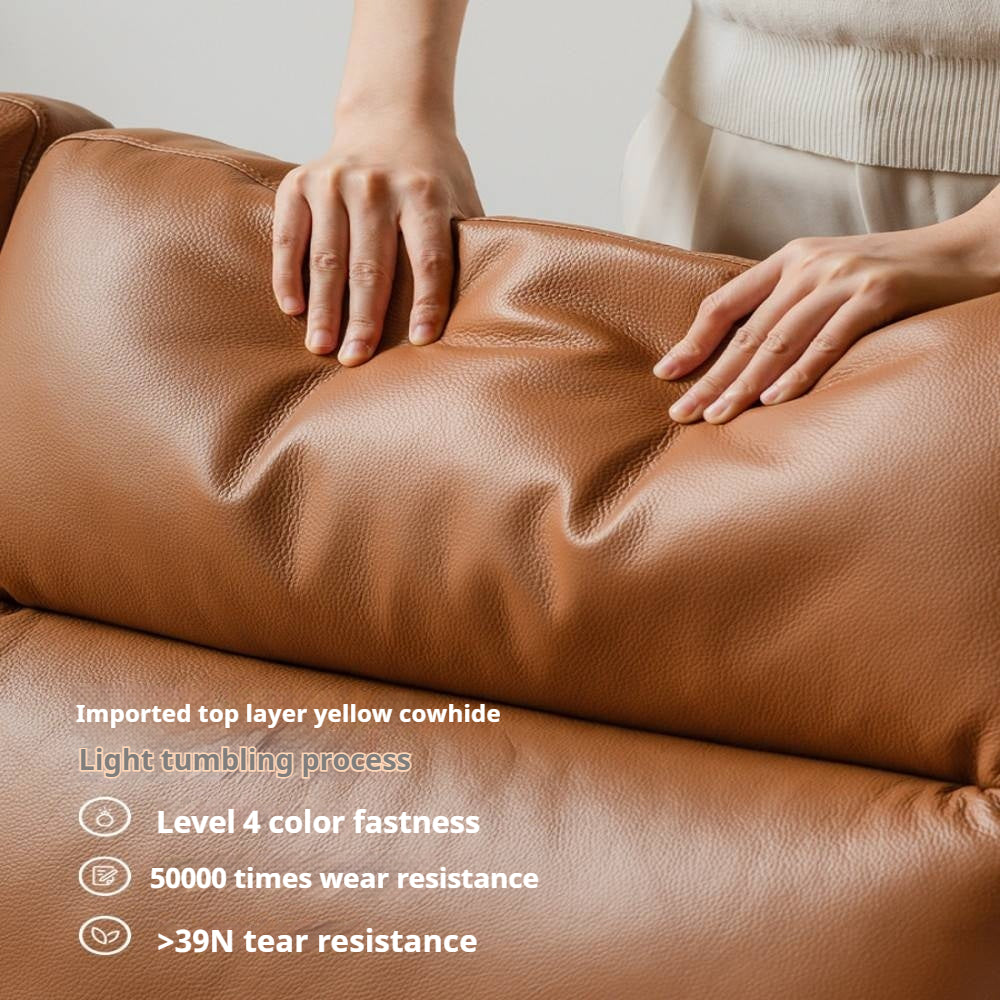 Genuine Top-Grain Leather Sofa – Modern