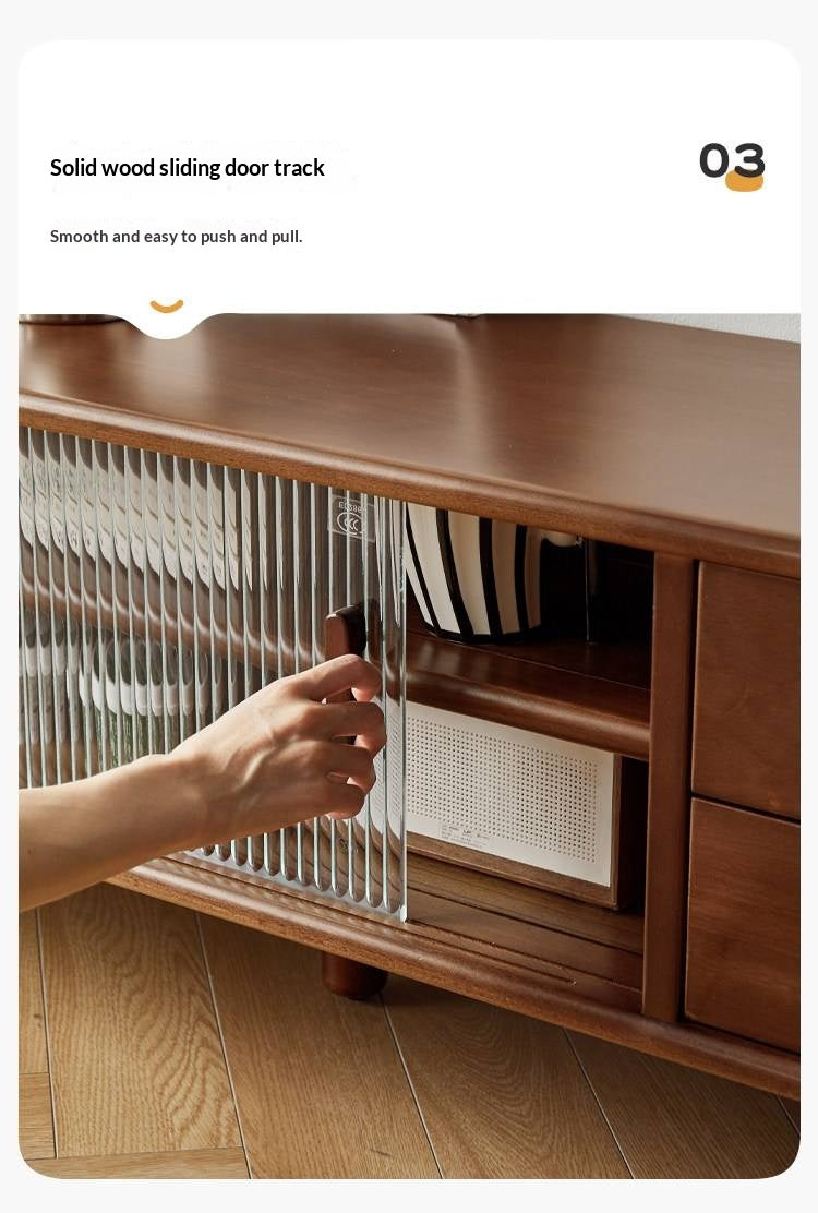 Beech Solid Wood Large TV Cabinet.