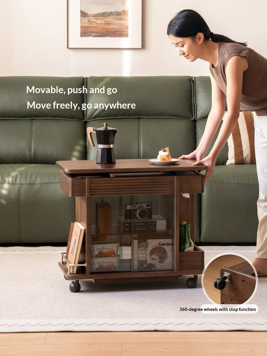 Black Walnut Solid Wood Italian Light Luxury Style Side Table