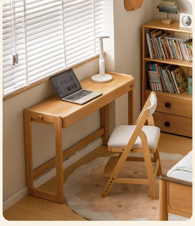 Beech Solid Wood Liftable Study Desk
