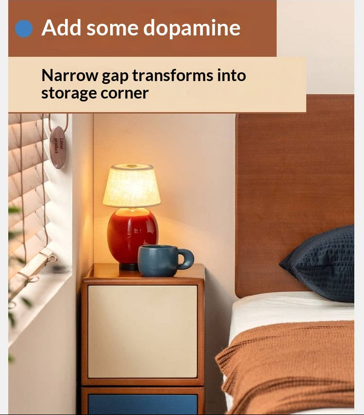 Poplar Solid Wood Nightstand Bauhaus Style