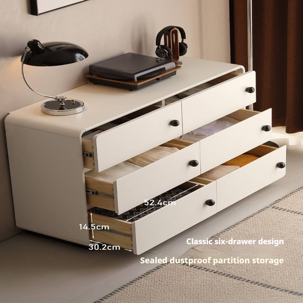 Solid Rubberwood Modern Drawer Chest