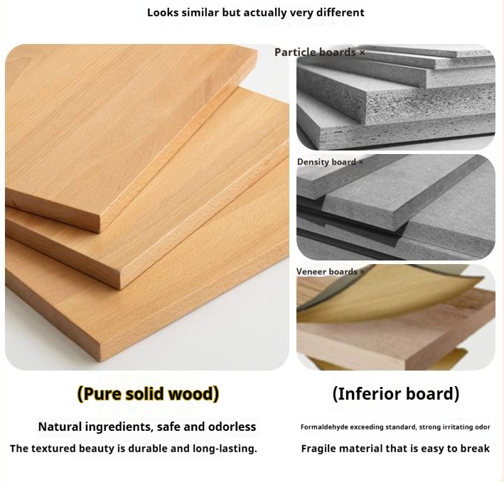 Beech Solid Wood Children's Night Light Storage Loft Bed