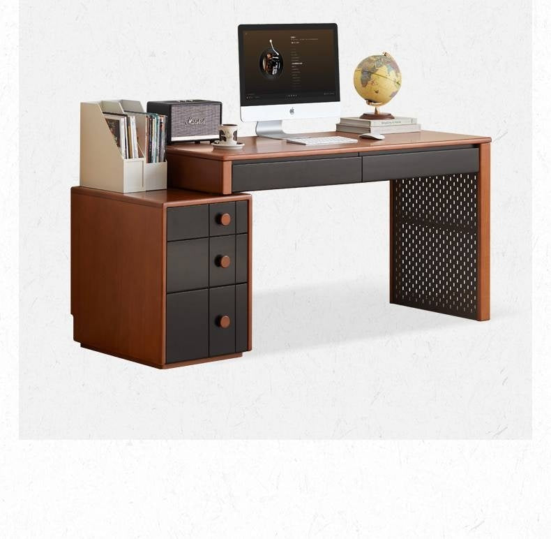 Poplar Solid Wood Desk Extendable Office Desk