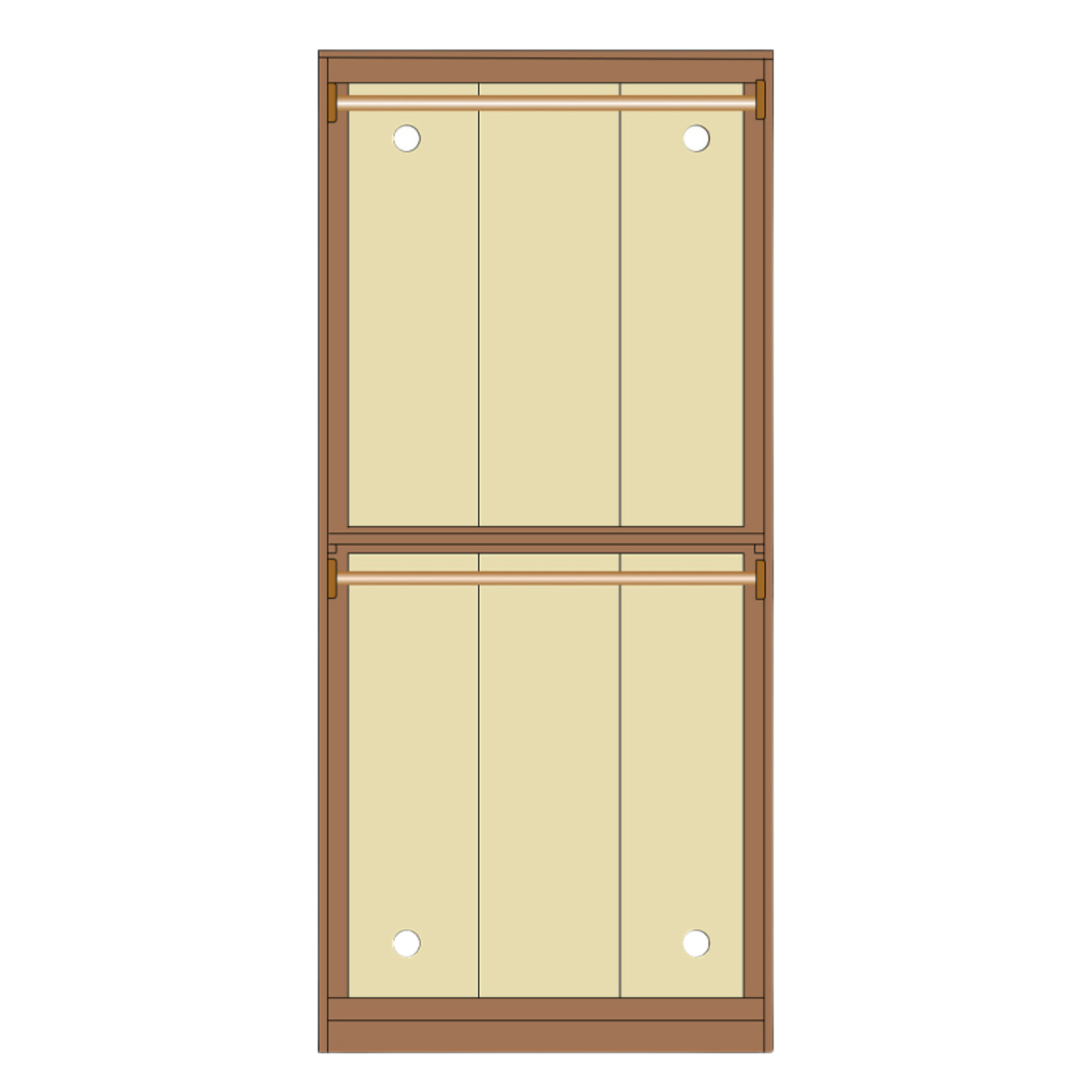 Oak Solid Wood Narrow Wardrobe.