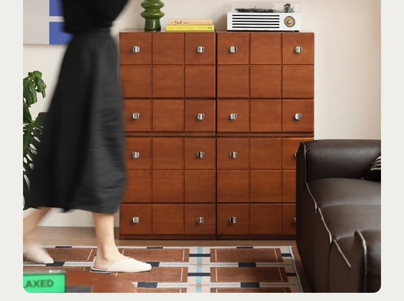 Poplar , Rubber Solid Wood Retro Style Side Cabinets.
