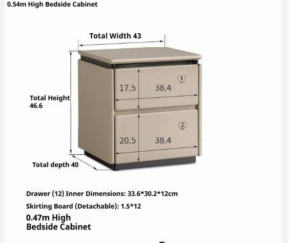 Solid RubberWood Gray Nightstand with Metal Legs