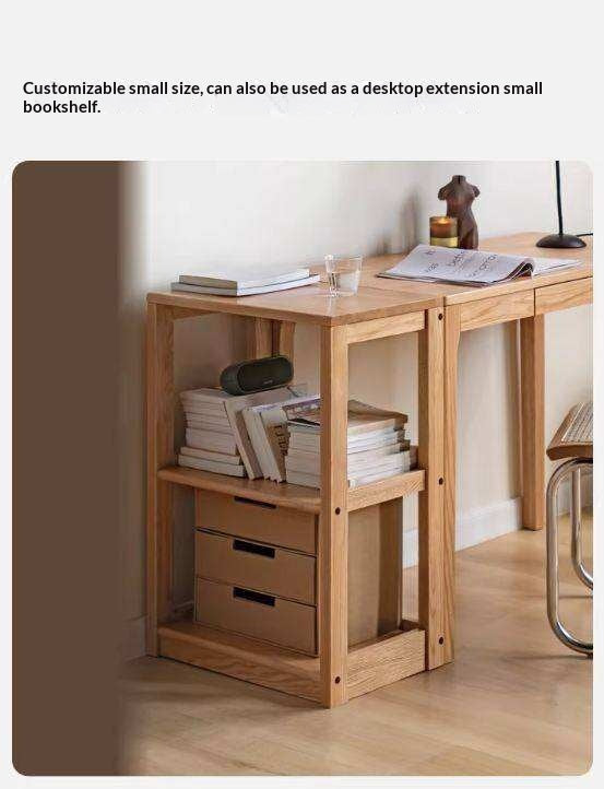 Oak Solid Wood Multi-Layer Bookshelf