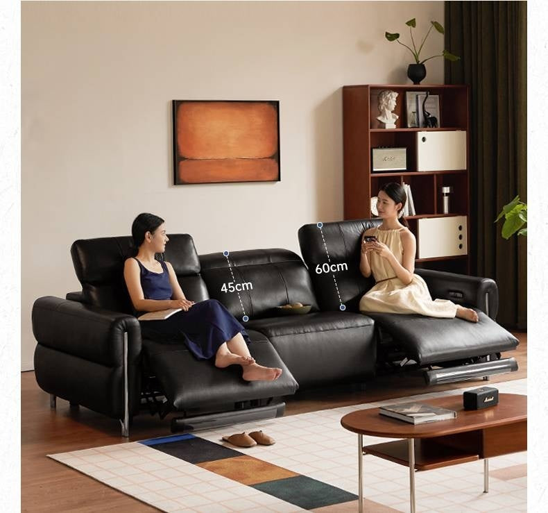 Leather Bauhaus Telescopic Function Sofa