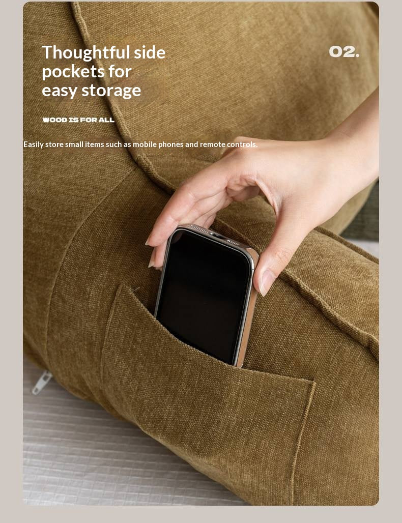 Headboard with Large Upholstered Reading Backrest