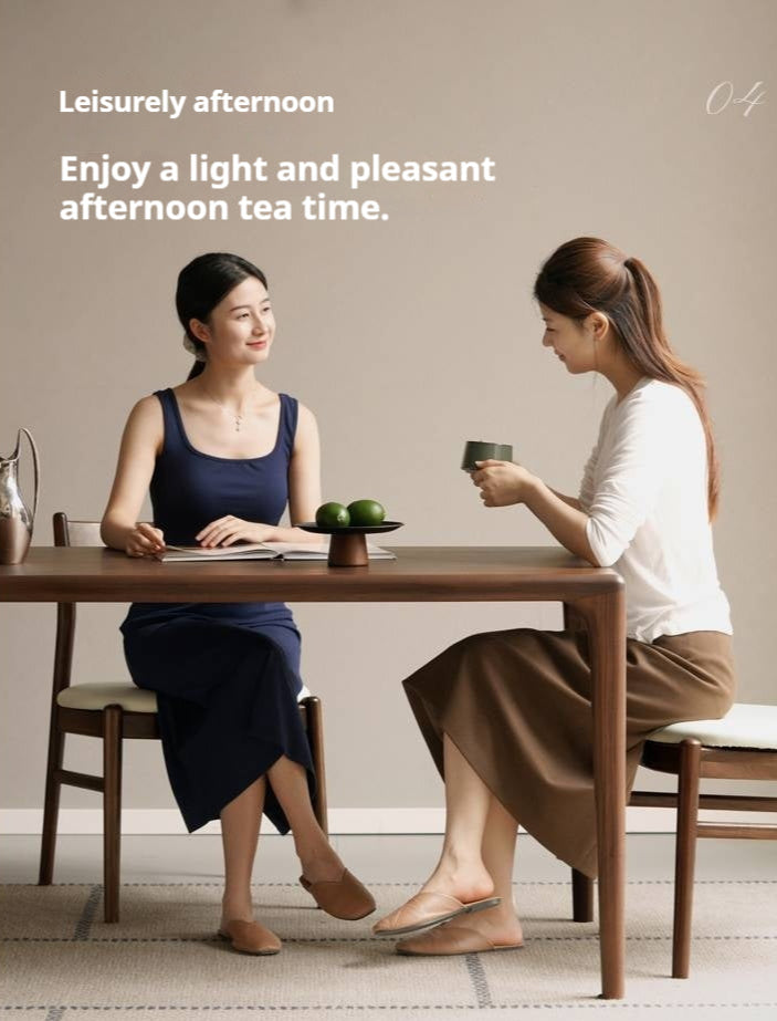 Black Walnut Solid Wood Rectangular Dining Table