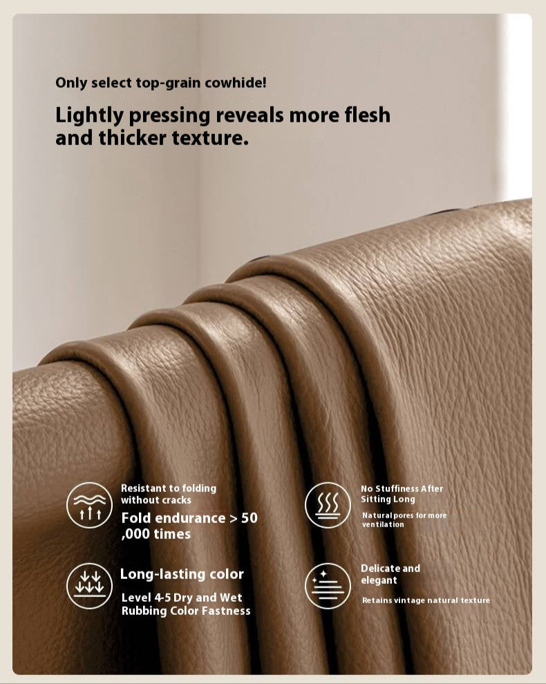 Electric Sofa Genuine Leather zero wall italian light luxury
