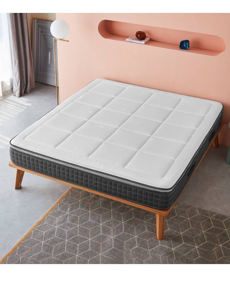 Latex Zero-Glue Mattress with Natural Jute Cover — Eco-Friendly, Soft, Thick Mattress with Independent Springs