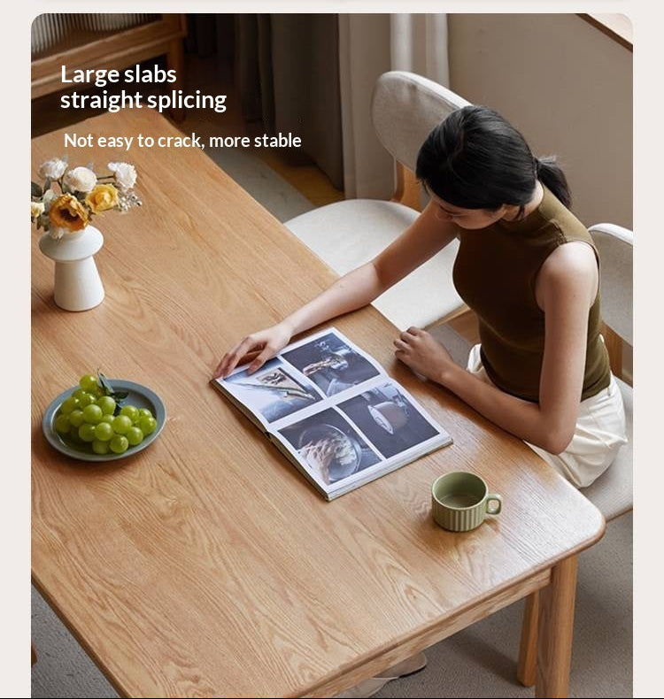 Oak Solid Wood Modern Minimalist Long Dining Table