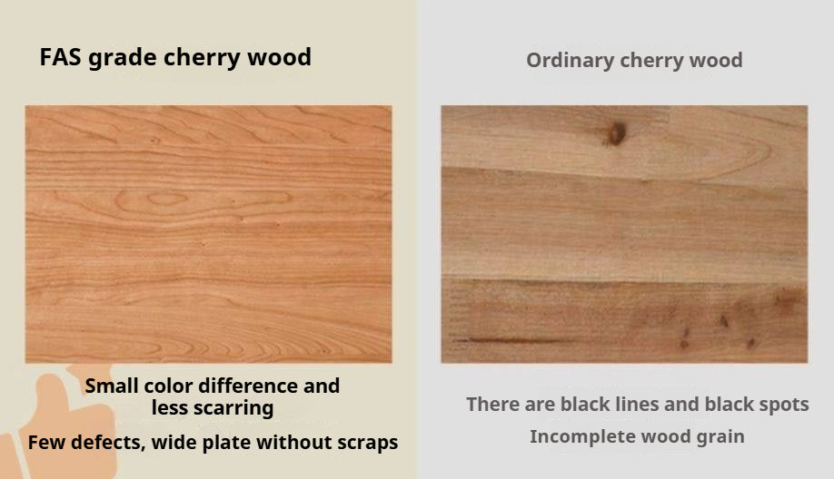 Cherry Solid Wood French Retro Bucket Cabinet