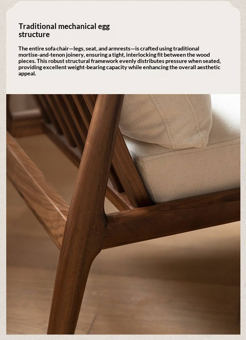 Ash Solid Wood genuine leather, fabric Sofa Chair