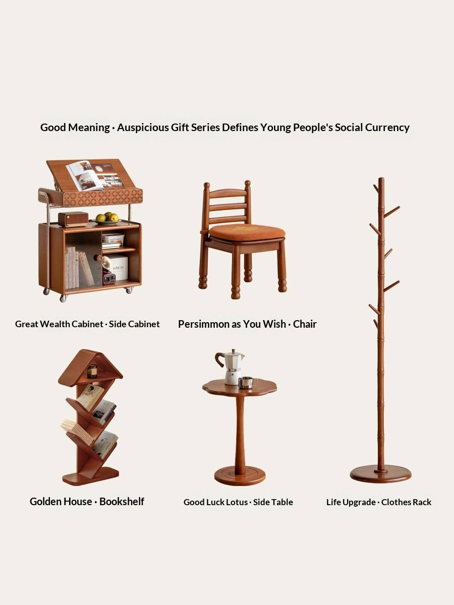 Solid Rubberwood Vintage Style Standing Clothes Hanger