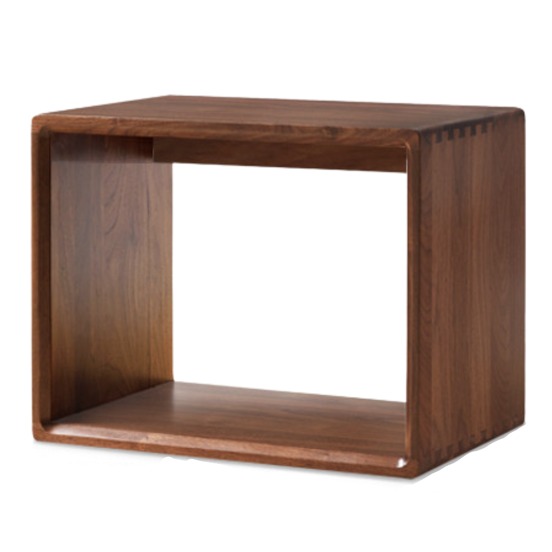 Black Walnut, Oak Solid Wood Small Combination Bookcase.