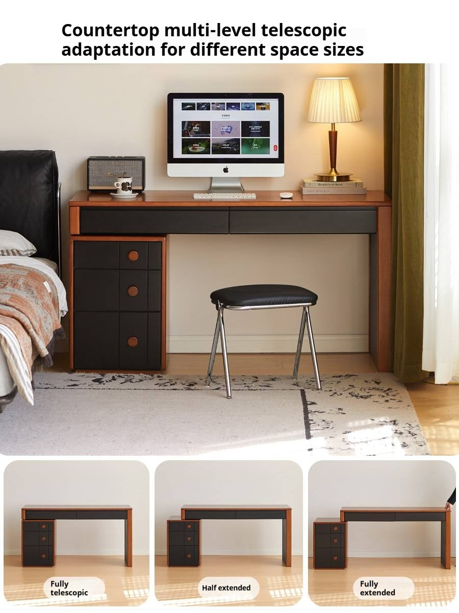 Poplar Solid Wood Retractable Office Table
