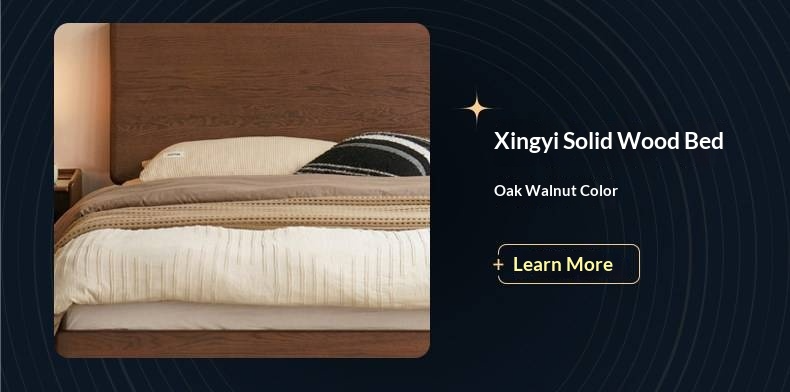 Ash, Beech Solid Wood Modern Simple Luminous Bed