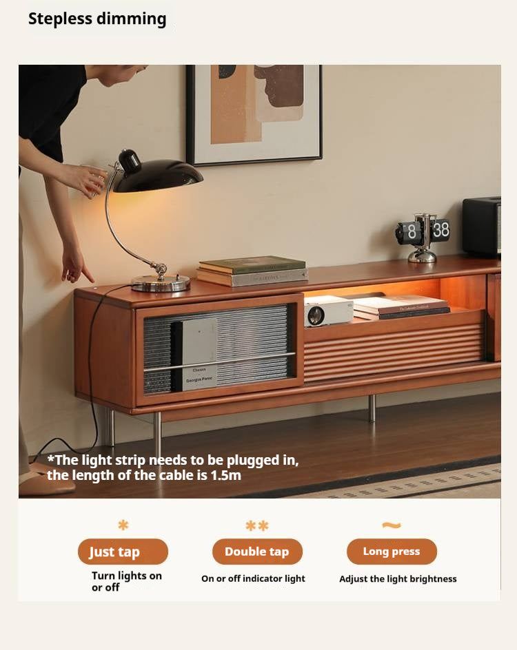 Tulipwood Solid Wood Bauhaus Style TV Cabinet