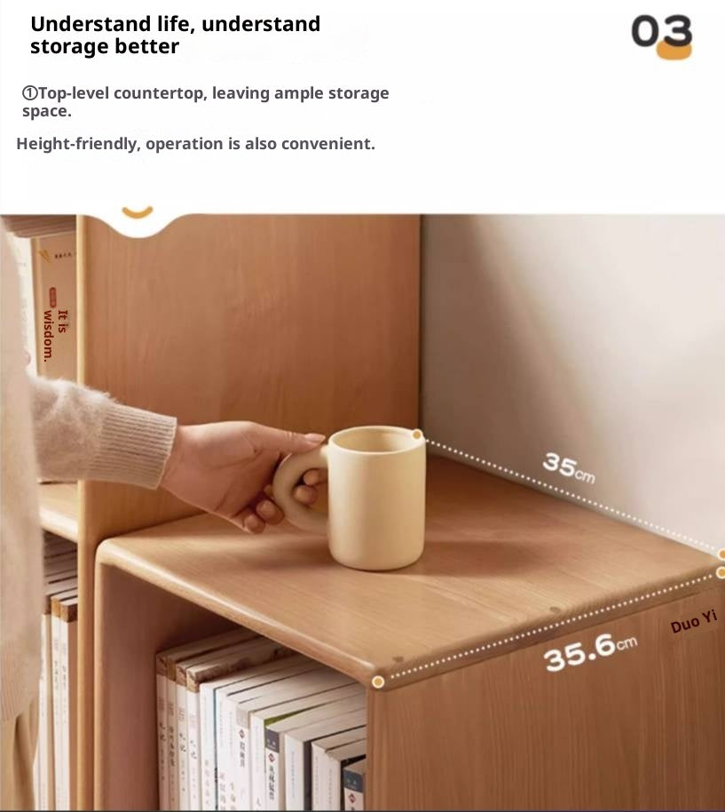 Beech Solid Wood Capacity Bookcase