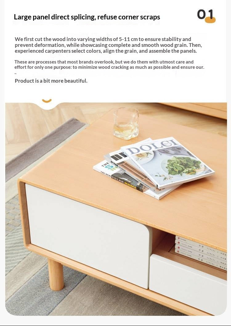 Beech Solid Wood Warm Coffee Table