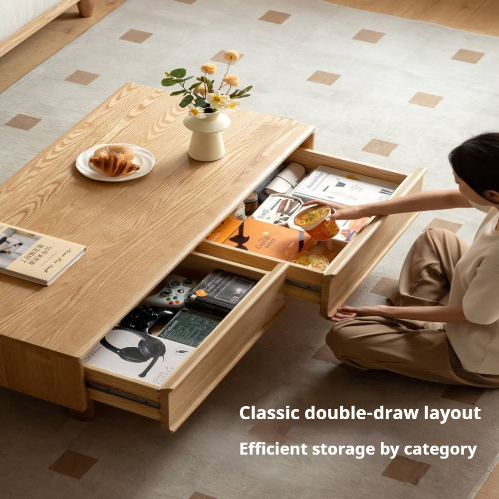 Ash, Oak Solid Wood Solid Wood Coffee Table