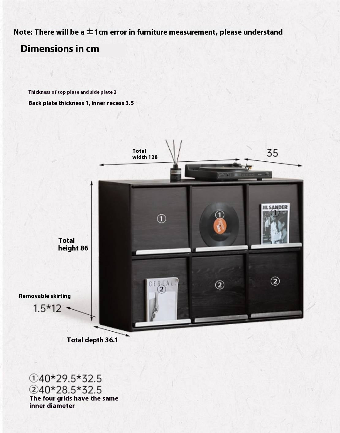 Oak Solid Wood Bauhaus Bookcase Module Combination