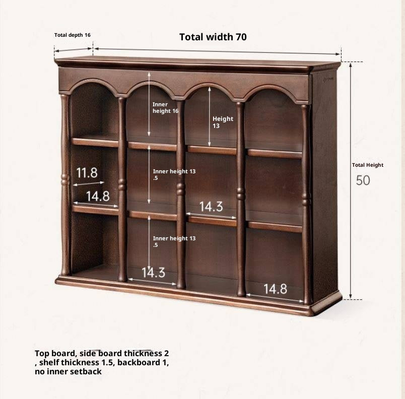 Poplar Solid Wood Wall Cabinet