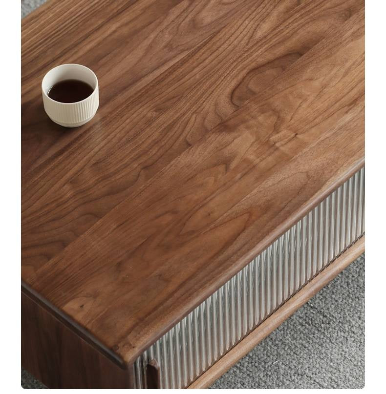 Black Walnut, Oak, Solid Rubberwood Solid Wood Modern Style Coffee Table