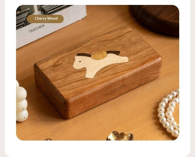 Black walnut, Cherry Solid Wood Handmade Jewelry Box