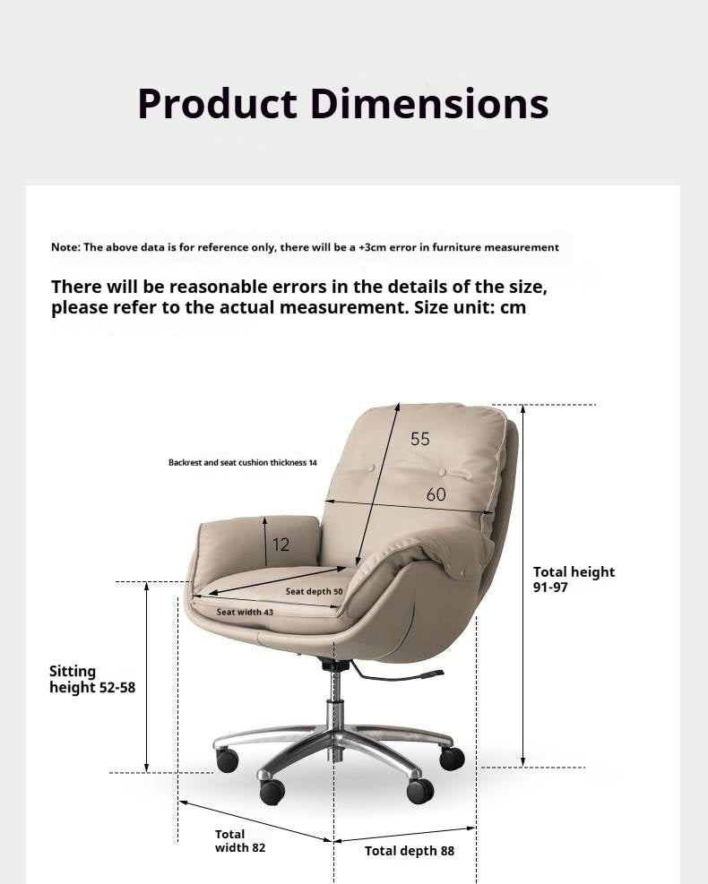 Leather Computer Soft Backrest Office Chair